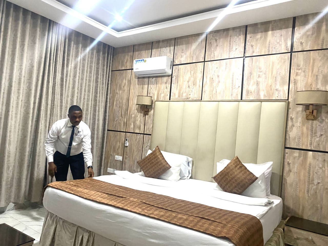 Business Class room service at White Court Hotel