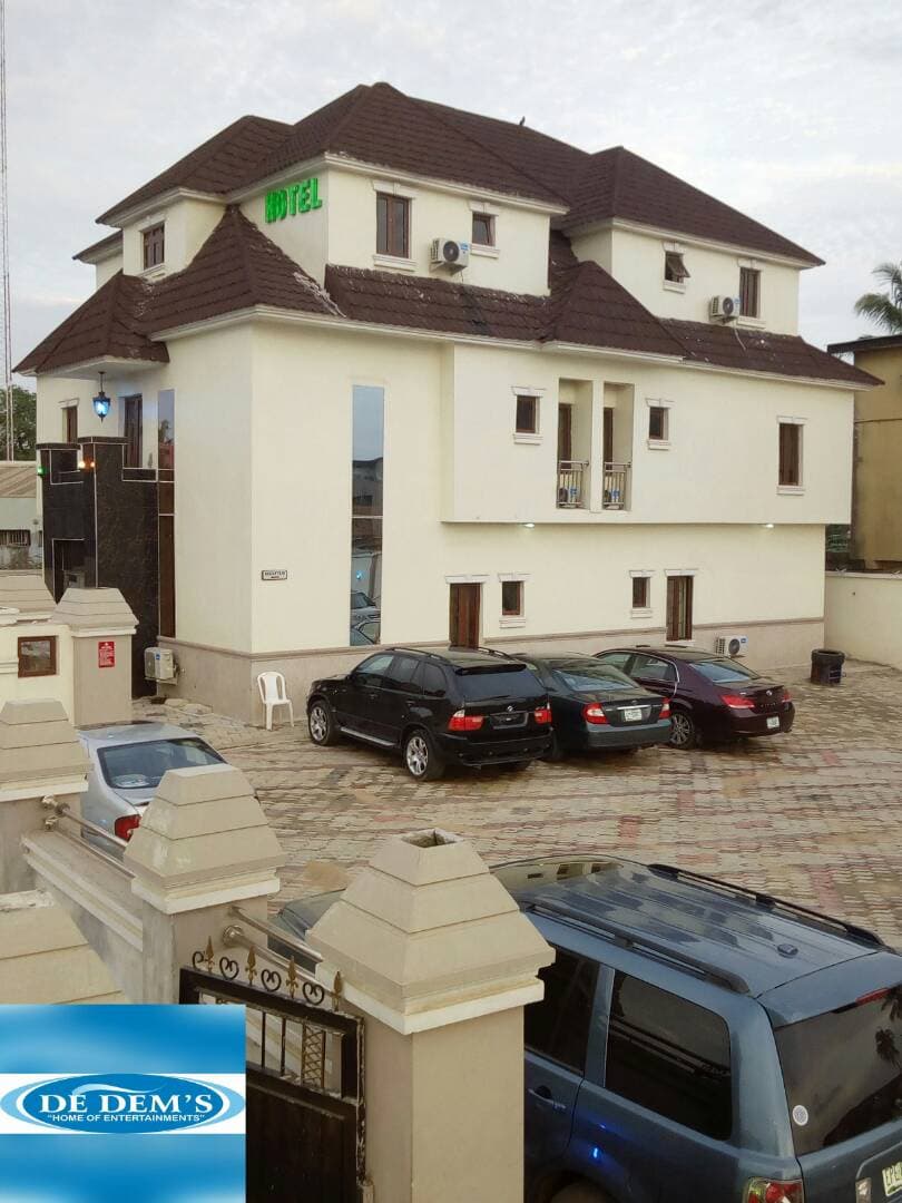 White Court Hotel entrance in Ajah, Lagos